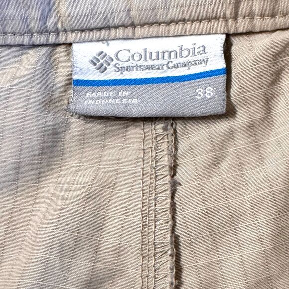 Columbia PFG Mens Shorts Sz 38 Tan Ripstop Flat Front Fishing Hiking Omni-Shade - Picture 6 of 10